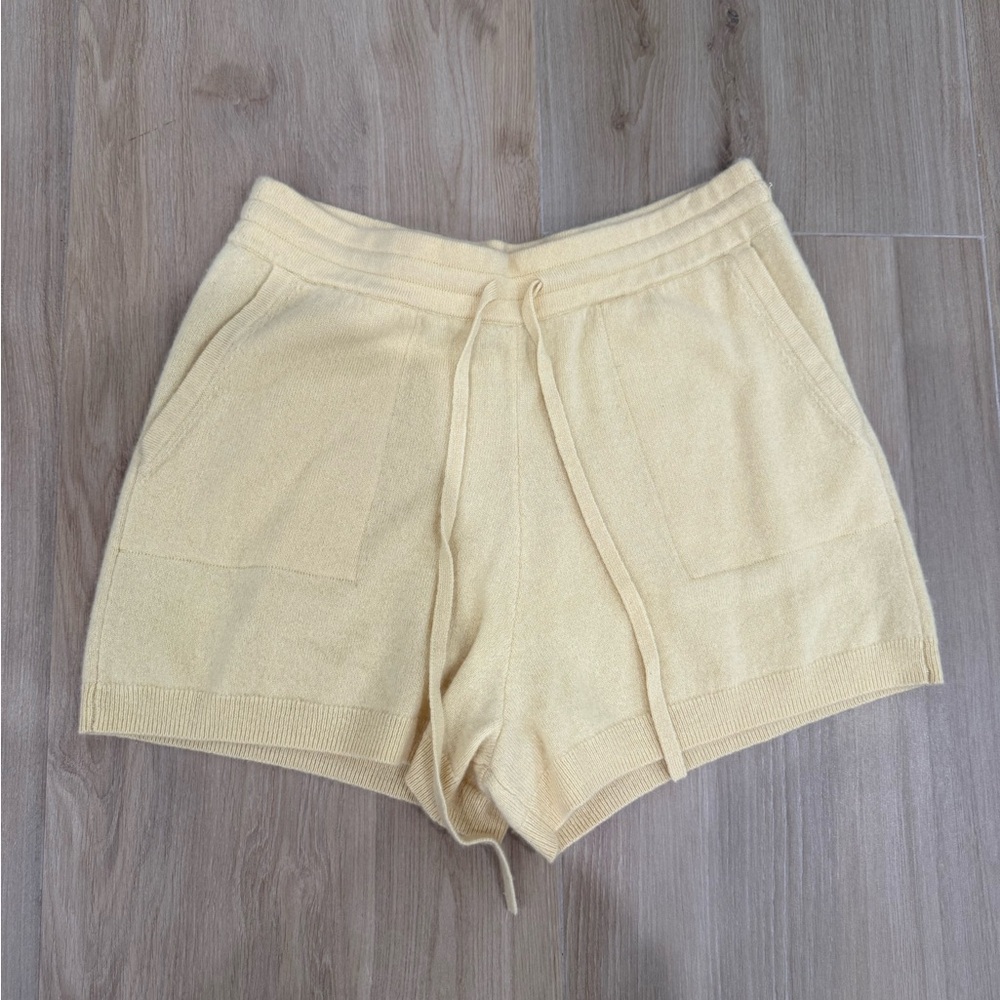 INTERMIX High Waist Tan Women's Shorts - Picture 3 of 11